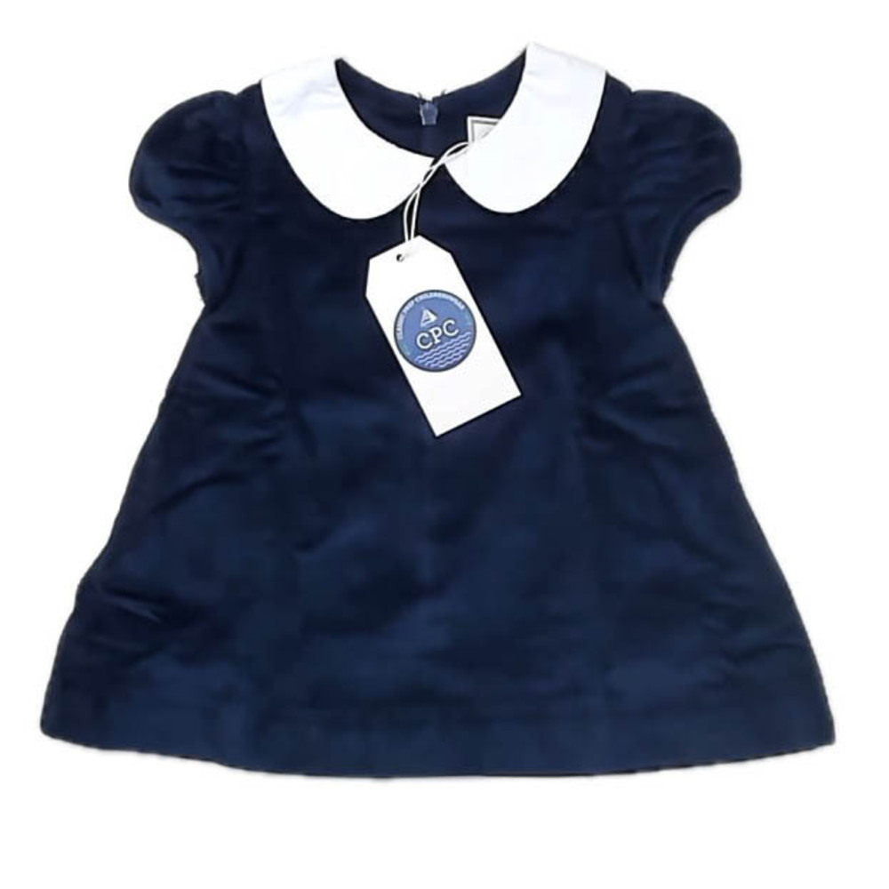 Classic Prep Girls Navy | White Dress size: 9-12 Months
